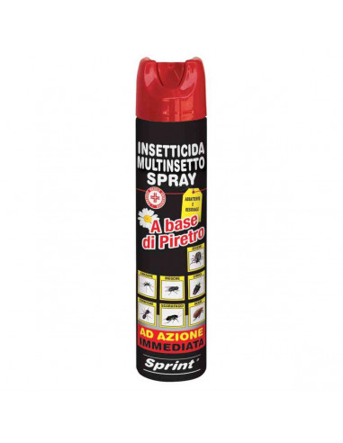 Multinsetto insetticida spray a base di piretro 500ml Flortis