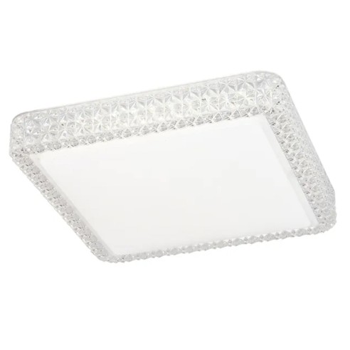 Plafoniera Soledad LED in metacrilato bianco quadrata