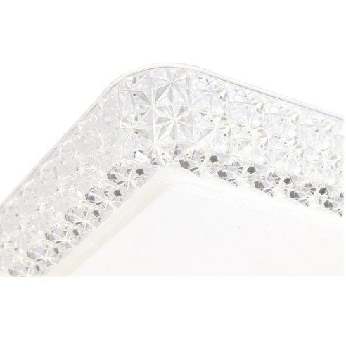 Plafoniera Soledad LED in metacrilato bianco quadrata dettaglio