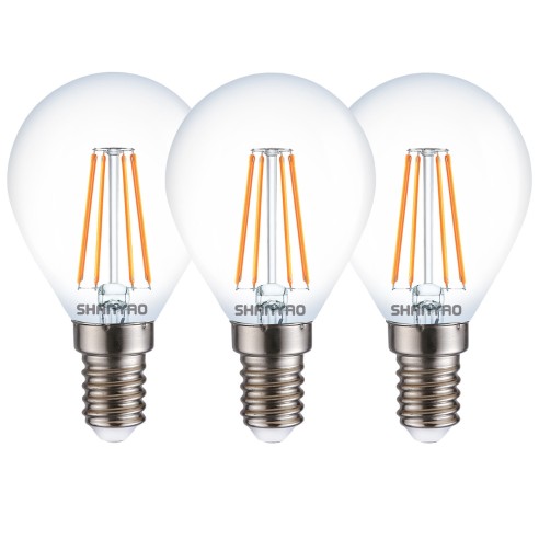 Lampadina a sfera trasparente G45 4 W 40W E14 452 lm 4000 K vetro 3 pz Shanyao