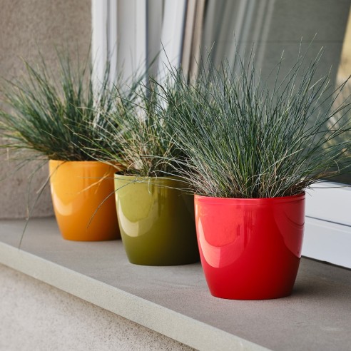 Portavaso da interno per piante e fiori Madeira finitura lucida Ø 14 cm Teraplast