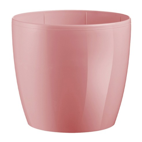 Portavaso da interno per piante e fiori Madeira finitura lucida Ø 14 cm Teraplast rosa