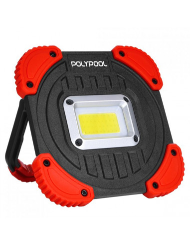 Proiettore da lavoro torcia portatile LED COB 10W 600 lm ricaricabile PolyPool PP3142