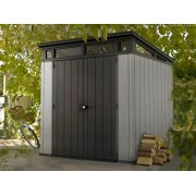 Keter casetta da giardino Artisan 7x7 grigio ambientata