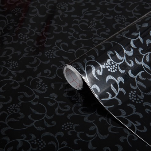 Pellicola adesiva per mobili in vinile Sonja black D-c-fix