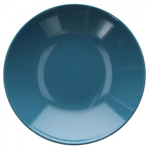 Piatto fondo 22 cm gres porcellanato blu ottanio Natural Love Tognana