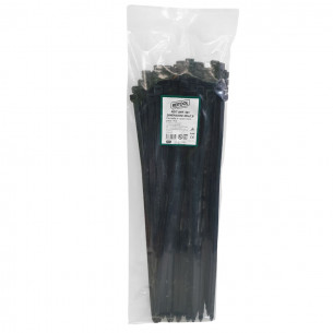 Fascette elettricista in nylon nero 200x4,8 mm 100 pz Reitool 561