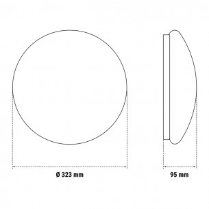 Plafoniera anti black out LED 24W 4000K Full Moon Beghelli 75349 2
