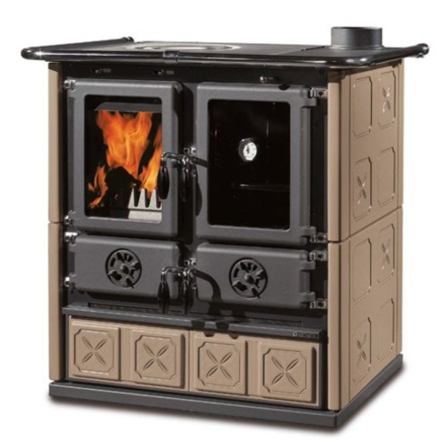 Cucina a legna Rosetta Bll 7,2 kW Maiolica Tortora La Nordica
