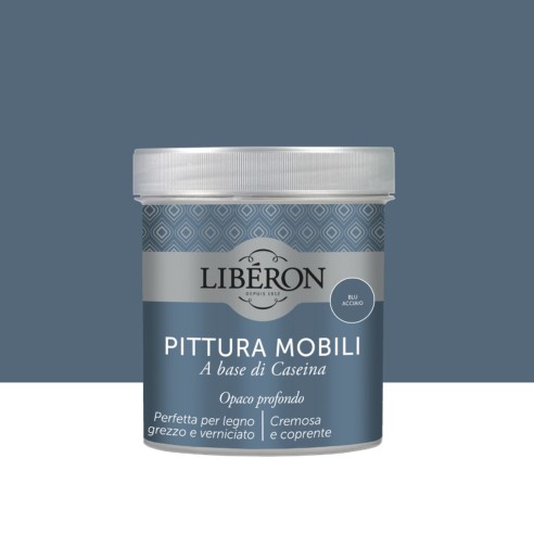 Pittura per mobili base caseina opaco profondo Liberon Blu Acciaio