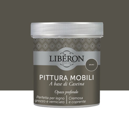 Pittura per mobili base caseina opaco profondo Liberon Bruno