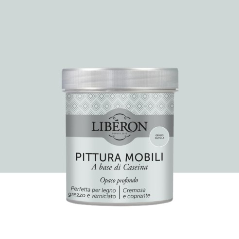 Pittura per mobili base caseina opaco profondo Liberon Grigio Nuvola