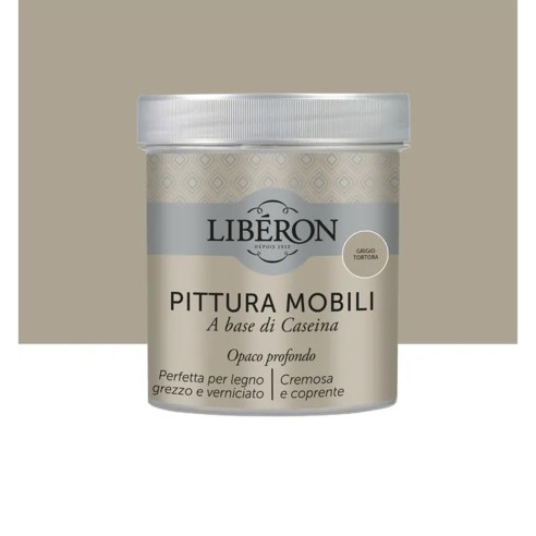 Pittura per mobili base caseina opaco profondo Liberon Grigio Tortora