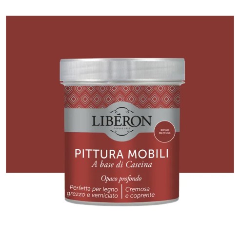 Pittura per mobili base caseina opaco profondo Liberon Rosso Mattone