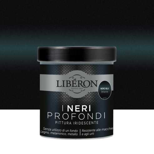 Pittura per mobili vernice iridescente I Neri Profondi Liberon Nero Blu Brillante