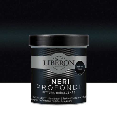Pittura per mobili vernice iridescente I Neri Profondi Liberon Nero Blu Opaco