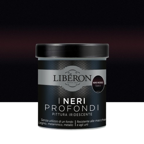 Pittura per mobili vernice iridescente I Neri Profondi Liberon Nero Rosso Opaco