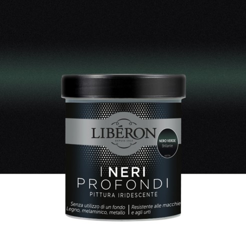 Pittura per mobili vernice iridescente I Neri Profondi Liberon Nero Verde Brillante