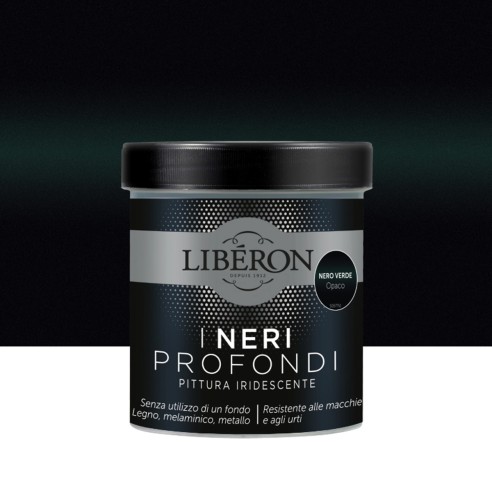 Pittura per mobili vernice iridescente I Neri Profondi Liberon Nero Verde Opaco
