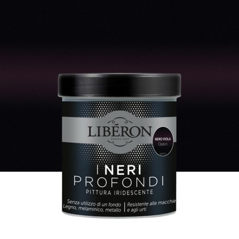 Pittura per mobili vernice iridescente I Neri Profondi Liberon Nero Viola Opaco