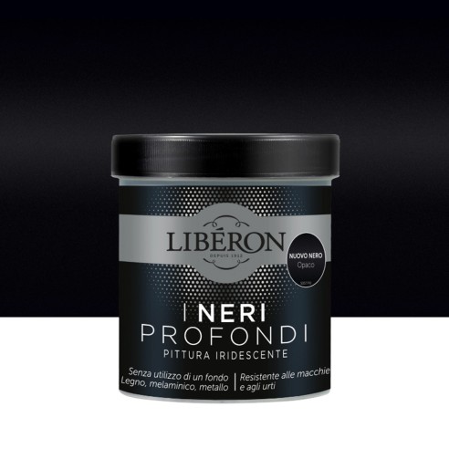Pittura per mobili vernice iridescente I Neri Profondi Liberon Nuovo Nero Opaco
