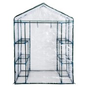 Serra da giardino esterno 6 ripiani per piante orto L143xP143xH195 cm Kepos Garden