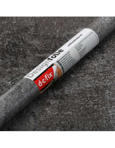 Pellicola adesiva per mobili Avellino beton nero 45cmx2m D-c-fix