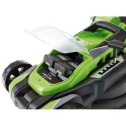 Rasaerba a batteria 20V 2Ah lama 38cm mulching RS20 Verdemax 4354 slot batteria doppio