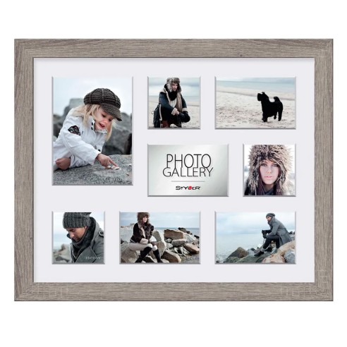 Cornice multifoto in legno Narvik 55X45 cm marrone