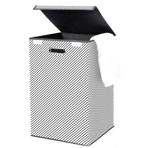 Portabiancheria 53 LT bianco rigato