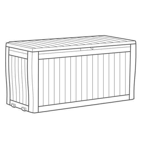 Baule cassapanca da esterno KETER Comfy in resina grigio antracite 117x45 cm