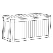 Baule cassapanca da esterno KETER Comfy in resina marrone caffè 117x45 cm