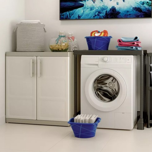 Keter Excellence XL basso armadio in resina beige/sabbia ambientata