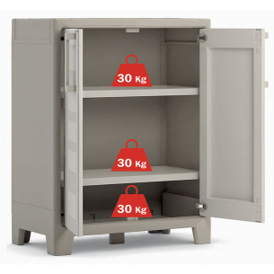 keter Gulliver basso armadio in resina beige/sabbia 2