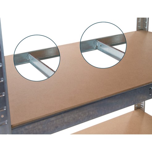 Scaffale metallo zincato 4 ripiani 160x60xh180 cm Heavy Duty 852 dettaglio