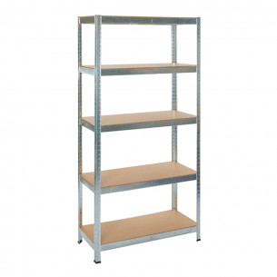 Scaffale metallo zincato 5 ripiani 90x40xh180 cm Heavy Duty 840Q