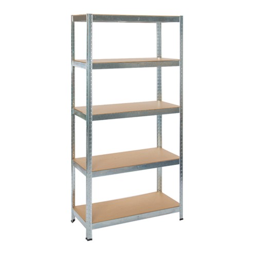 Scaffale metallo zincato 5 ripiani 90x40xh180 cm Heavy Duty 840Q