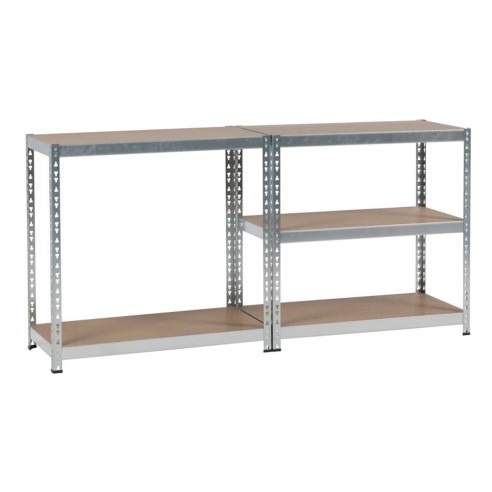 Scaffale metallo zincato 5 ripiani 90x40xh180 cm Heavy Duty 840Q