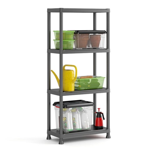 keter scaffale in plastica Plus Shelf L60xP30xH135 cm 4 ripiani