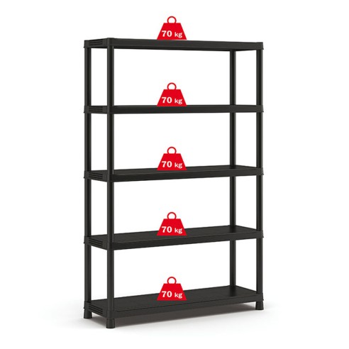 keter scaffale in plastica Plus Shelf L120xP40xH187 cm 5 ripiani