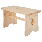 Sgabello legno pino naturale poggiapiedi