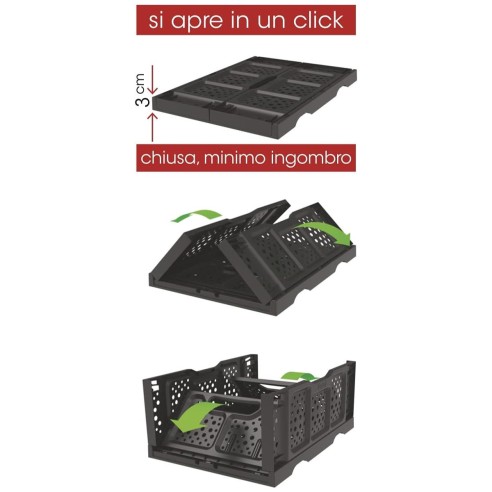 Cassetta apri/chiudi Oplà nero