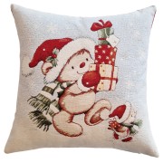 Cuscino divano natalizio in lurex 42x42 cm assortito sfoderabile