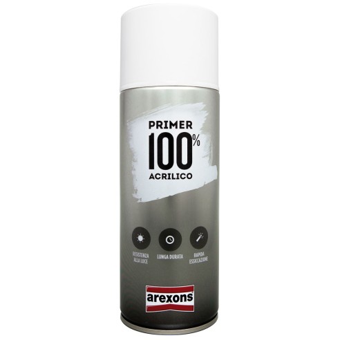 Primer 100% acrilico fondo antiruggine grigio 400ml resina Arexons 3653