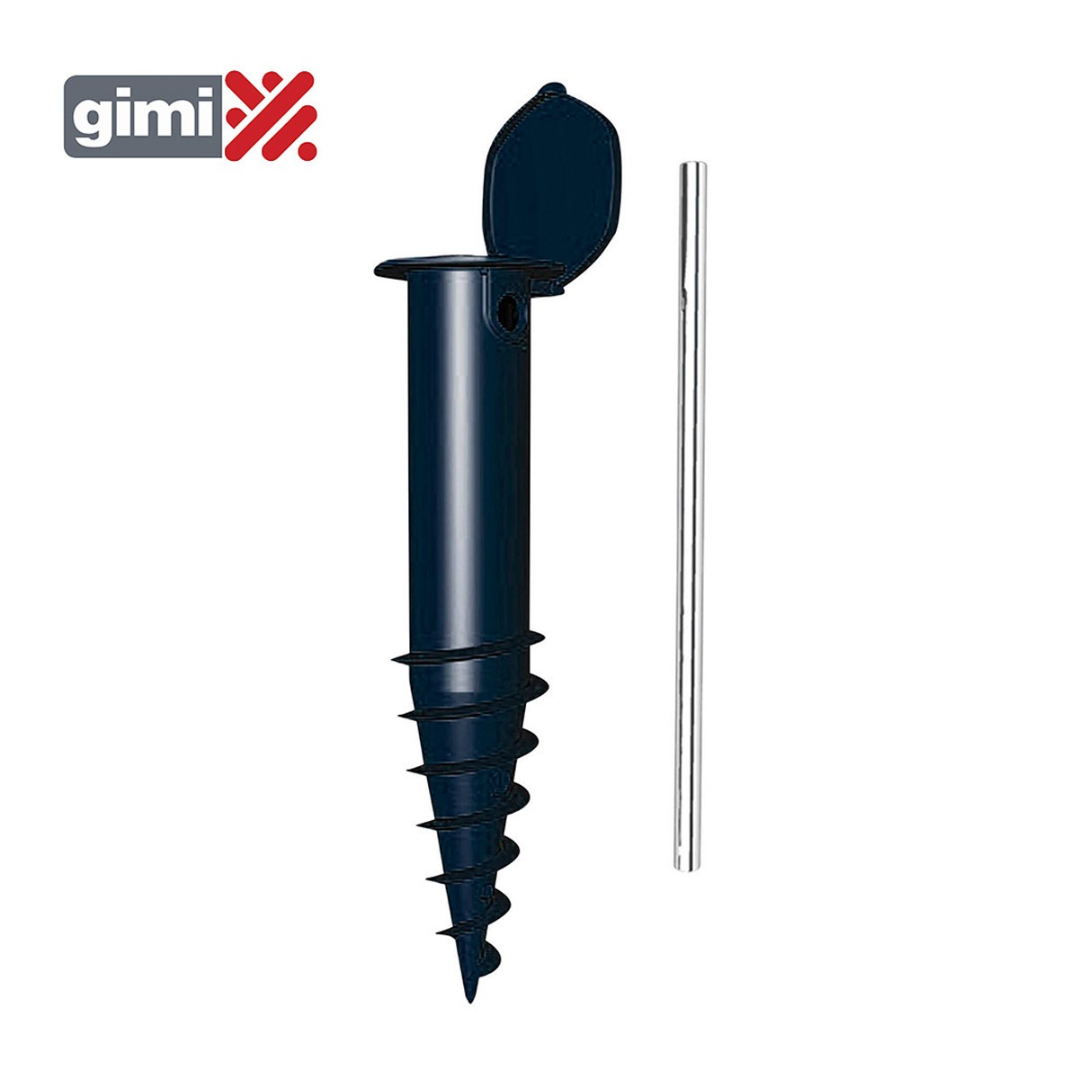 Picchetto per ombrellone 22-25 mm per prato e sabbia, supporto rotante per stendibiancheria, acciaio inox Relaxdays | Leroy Merlin