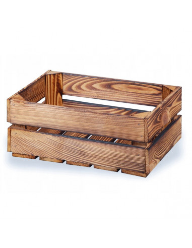 Cassetta box in legno fiammato 30x20x14 cm