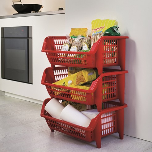Cestello Magic milleusi impilabile 54x38 cm rosso