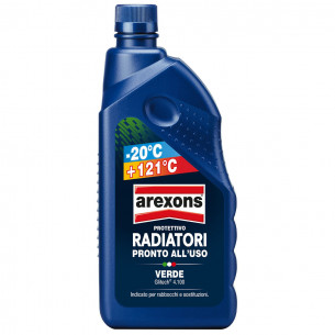 Protettivo radiatore verde -20°C +121°C anticongelante 1L pronto uso Arexons 8050