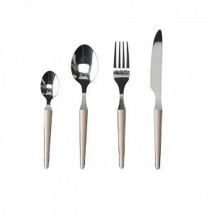 Servizio posate acciaio Zen 24pz crema