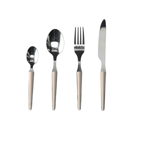 Servizio posate acciaio Zen 24pz crema